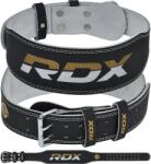 RDX 4 Inch Leather Weightlifting Gym Belt BLACK/GOLD (S) - RDX