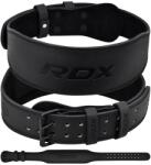 RDX 4 Inch Leather Weightlifting Gym Belt BLACK (XL) - RDX