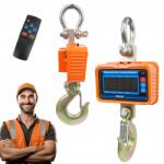 HDWR Kampós Mérleg 2 Tonnáig Ipari Lógó 2000 Kg LCD Kijelző Kg Lb N (wagPRO-H2000)