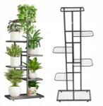  Virágágyás Fém Virágtartó Állvány Könyvespolc 6 Polcos Loft Álló 105CM Nagy (LOFT LOFTOWY regał na książki biurowy PÓŁKI)