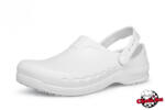 Shoes For Crews Zinc fehér, uniszex, csúszásmentes, pántos klumpa (62138)