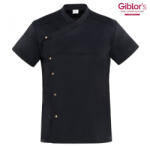 Giblor's Szakácskabát - fekete, rövid ujjú, légáteresztő anyagból (18P08G045)