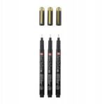 Sakura Pigma Micron vékonyceruza fekete Sakura Black&Gold Edition 3 méretben (POXSDKB3YOS)