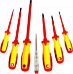 S&R Szigetelt csavarhúzó készlet Ph 1000V, 7 részes, lapos S2 S&r (250681307)