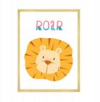  Gyerek és ifjúsági poszter Roar grafika 50x70 cm arany keret (MP1-0317_50X70,045)