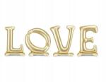 Party Deco Álló fólia lufi Love felirat, 350x114 cm, arany