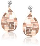  Toscana Ezüst Csepp Fülbevaló - Ródium Bevonat