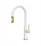 Quadron Jennifer álló konyhai csaptelep kihúzható kifolyócsővel Fehér Arany (3623510_WHMPVDG1 )