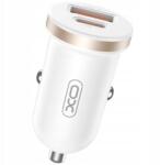 XO CC56 autós töltő Pd 30W Qc 1x Usb 1x Usb-c fehér (6920680848225)