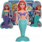  Lalka Sellő baba Fürdéshez, úszó, Felhúzható, vörös hajú (MEGADIDI SYRENKA nakręcana 1543)