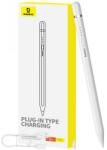 Baseus SMOOTH WRITING - aktív, kapacitív érintő ceruza, lightning plug-in + póthegy, Apple Pencil kompatibilis (P80015806211-03) fehér