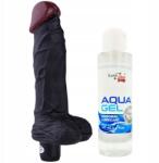 NMC Realisztikus Fekete Vénás Dildó Vibráció Anatómiai Részletek Síkosító (4892503068436)