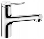Hansgrohe Konyhai Csaptelep Kihúzható Kifolyócsővel Zesis M33, Króm (74803000)