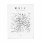  Róma várostérkép poszter, Olaszország, Európa, négyzet alakú, 21x29, 7 cm fehér keret (MP1-0051_21X29,7,063)
