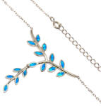  Ezüst női nyaklánc finom ágformájú medállal