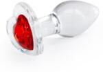 NS Novelties Dop Anal Crystal Desires Red Heart, Sticla, 7.2 cm