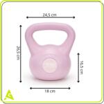 SPRINGOS ActiGet kettlebell súly 10 kg - rózsaszín (ACT0092)