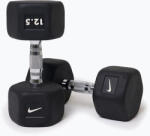 Nike Strength Gantera cauciucată Nike Strength Hex Dumbbell 12, 5 kg black/white