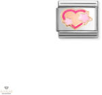 NOMINATION "9K Rosé Pink szív csillaggal" charm - 430202-41