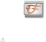 NOMINATION "9K Rosé F" betű charm - 430310-06