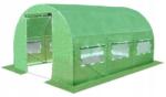 Chomik kerti üvegház, alagút típusú, 6 ablak, fém váz, PE + PP fólia, 2.5x4x2 m (CH5583)