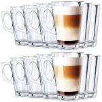 Vilde Pohárkészlet, Vilde, Kávéhoz, Teahoz, Pohár, 12 db, 255 Ml, 10, 5X7, 5X11 cm, Átlátszó (SET419)