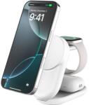 Belkin UltraCharge 3in1 Összecsukható mágneses vezeték nélküli töltőállomás kör fehér (WIZ037KQWH) - xupe