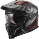 LS2 Cască de motocicletă trial LS2 OF606 Drifter Gas gri mat-roșu (LS366062531-MASTER)