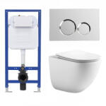 Welland Primo-Max Tornado fali WC + tartály króm nyomólappal - miniwebshop