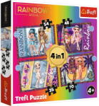 Trefl 4 az 1-ben Puzzle Rainbow High divatbabák 35/48/54/70 db-os (34614) (34614)
