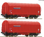 Roco 6600226 2er Set Schiebeplanenwagen Nacco (9005033384234)