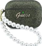 Guess Glitter Pearl Strap husă pentru AirPods Pro 3 khaki (GUAP3GLGPSA)