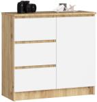  Komód K80 Jerry 1d 3sz Pk Artisan Tölgy / Fehér