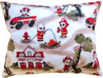  Pamut kispárna huzat - Cuki Tűzoltó állatok mintával - 40x50 cm