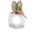  Dekoráció plüss nyuszifüllel 34cm barna