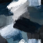 Takoy Fésült szabadidő anyag pamut poliészterrel kék-fekete foltok MAXI