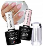 Claresa Francia manikűr szett Claresa Lakkok French Time, Fehér, Bélyegző (FRENCH TIME)