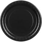  Fekete 23 cm papírtányérok, 6 darabos csomag (TPP102-010)
