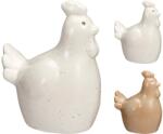  Porcelán Csirke 103X70X120Mm, Fehér/Barna, Mix