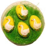 D&D Húsvéti tojás lúd mintával 3 cm, 4 db/csomag