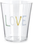 Bizzotto Set 6 pahare sticla multicolora Love Ø9x10, 5h (0200404) Pahar