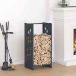vidaXL Стойка за дърва, 40x30x80 см, студеновалцувана стомана (864221)