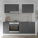 haaus Set Bucatarie Karo V11, Antracit/Alb, Blat Thermo 28 mm, L 200 cm (919993)