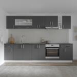 haaus Set Bucatarie Karo V25, Antracit/Alb, Blat Thermo 28 mm, L 300 cm (920135)