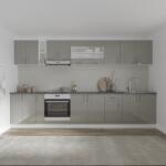 haaus Set Bucatarie Karo V32, Gri Lucios/Alb, MDF, Blat Thermo 28 mm, L 340 cm (924591)