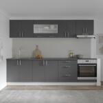 haaus Set Bucatarie Karo V22, Antracit/Alb, Blat Thermo 28 mm, L 280 cm (920104)
