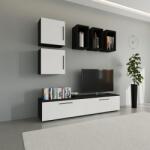 haaus Living Kos V8, Negru/Alb Lucios, MDF, L 190 cm (921804)