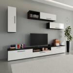 haaus Living Kos V19, Negru/Alb Lucios, MDF, L 285 cm (921910)