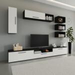 haaus Living Kos V5, Negru/Alb Lucios, MDF, L 285 cm (921774)