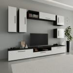 haaus Living Kos V1, Negru/Alb Lucios, MDF, L 285 cm (921736)
